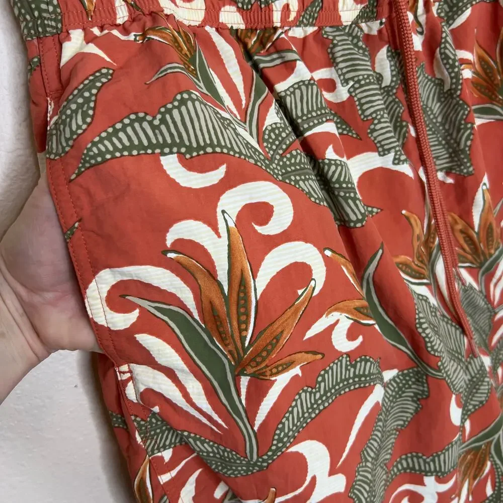 Caribbean Palm Print Swimwear Mens Large